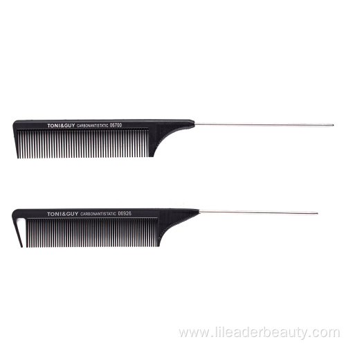 Carbon Fiber Stain Steel Teasing Pin Tail Comb